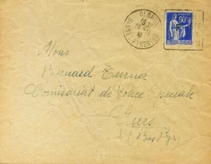 Zona Repubblicano. Parco di rifugiati. BUSTA 1939. 90 cts azul Francia, zaragoza - Picture 1 of 2