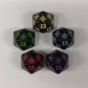 MTG 20-SIDED LIFE COUNTER DICE COMPLETE SET of 5 The Lost Caverns of Ixalan LCI