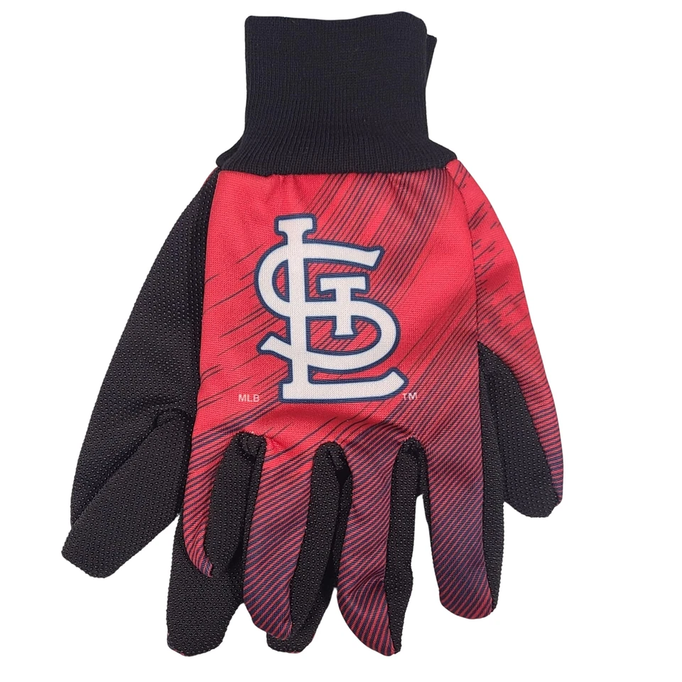 WinCraft MLB Two Color Grip Palm Halftone Utility Gloves (St. Louis Cardinals) - Image 1 of 1
