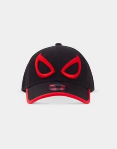 MARVEL COMICS SPIDER-MAN MILES MORALES EYES BLACK SNAPBACK BASEBALL CAP - Picture 1 of 3