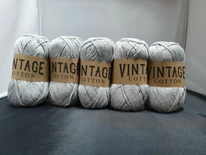 5 x V05 Vintage Cotton 100g Crochet &Knitting Yarn/wool - Picture 1 of 1