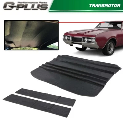 Black Tier Headliner Fit For 1969 1970 1971 1972 Oldsmobile Cutlass & 442 - Image 1 of 4