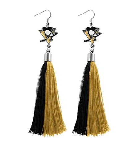 NHL Pittsburgh Penguins Tassel Earrings Cover