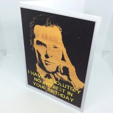 Birthday Card - Benedict Cumberbatch Sherlock Star Trek No Interest 13x18cm