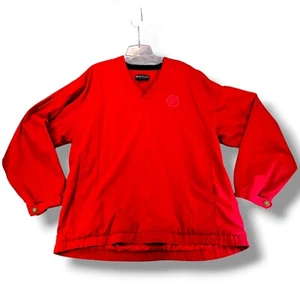 Monterey Club Golf V-Neck Pullover Sweater Mens L Red Paradise Pines Pockets VTG - Picture 1 of 17