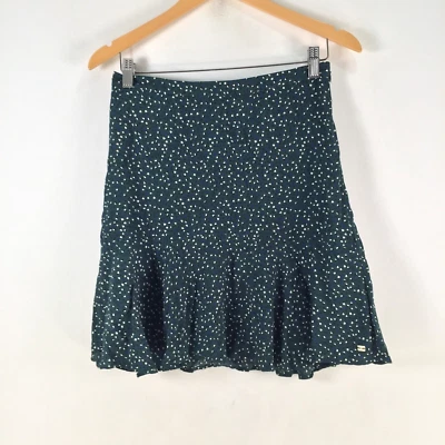 Saia feminina Tommy Hilfiger EUA 6 aus 10 verde geométrico zíper viscose 111567 - Imagem 1 de 4