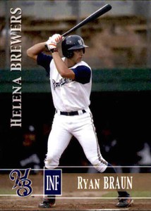 2005 Helena Brewers Team Issue #13 Ryan Braun Granada Hills California CA Card