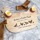 Eggs Happy Easter Personalised Gift Eggs Toast Chicken Breakfast Board