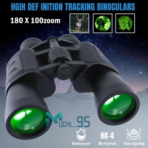 180x100 High Power Military Binoculars Day/Night Vision Waterproof Hunting +Case - Picture 1 of 13