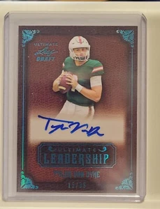 2022 Leaf Ultimate Draft TYLER VAN DYKE Leadership AUTO /35   Miami, Wisconsin - Picture 1 of 2