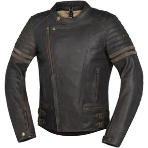Herren Motorrad Jacke 56 - IXS Andy Biker Chopper Lederjacke im Used-Look braun - Bild 1 von 4
