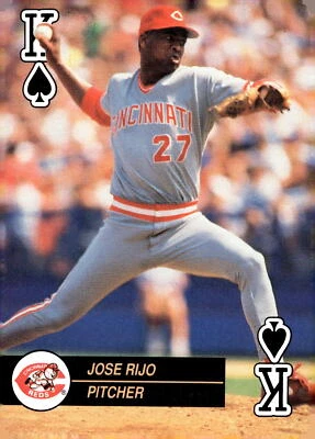 1992 U.S. Playing Card Co. Baseball Aces Playing Cards #K Jose Rijo - Image 1 of 2