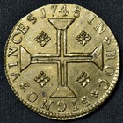 ND 18th Century George II, Portuguese Moidore Brass Coin Weight, W.1486