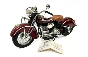 Undisplayed Franklin Mint 1:10 Harley-Davidson 1942 Indian Motorcycle Model 442 - Picture 1 of 10