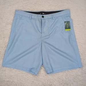 Men's Tek Gear Geometric Flat-front 9" Performance Golf Shorts Blue Size 36 - Picture 1 of 3