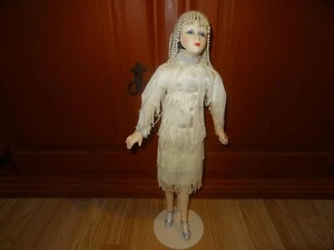 Bambola da collezione stile flapper anni '20 **DA VEDERE** alta 17 - Foto 1 di 6