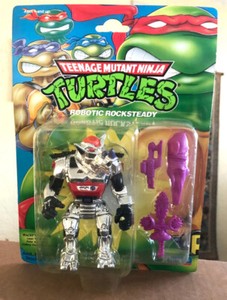 1993 TMNT Teenage Mutant Ninja Turtle Robotic Rocksteady New