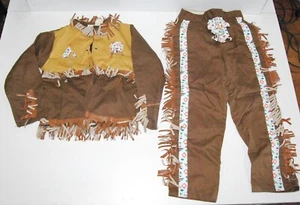 ADORABLE Vtg 1960s Young Texan Boys Cowboy Western Outfit Pants Top Size 5x17 - Picture 1 of 11