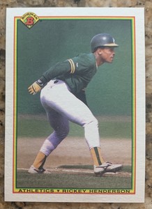 1990 Topps Bowman #457 Rickey Henderson - Oakland Athletics