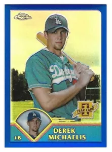 2003 Topps Chrome Traded Refractor #260 Derek Michaelis Los Angeles Dodgers BV$4 - Picture 1 of 1