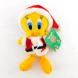 NWT TWEETY BIRD SANTA Claus Warner Bros. Exclusive Bean Bag Plush - Picture 1 of 3