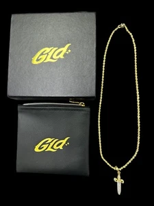 GLD SHOP Signatur Kubanisch in Gelbgold Halskette 20" mit Anhänger Brandneu - Bild 1 von 4