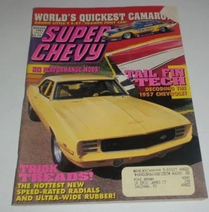 Super Chevy Aug  1991 - Worls Quickest Camaro - Tail Fin Tech - Pony Car - Picture 1 of 1