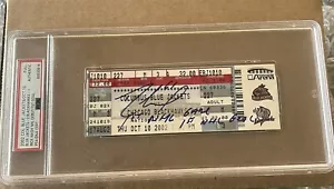 Rick Nash signiert 10.10.02 NHL Debut 1st Goal Ticket PSA/DNA Dual Inscription CBJ - Bild 1 von 3