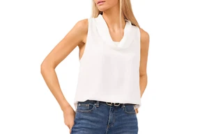 Vince Camuto Sleeveless Cowl Neck Top New Ivory Size S 3239 - Picture 1 of 1