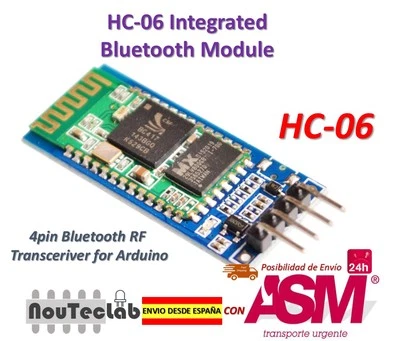 HC-06 Modulo Inalambrico Arduino HC06 Bluetooth con base Slave para Arduino - Imagen 1 de 4