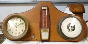 CHELSEA SHIPS CLOCK-BAROMETER-INDOOR/OUTDOOR THERMOMETER - Picture 1 of 13