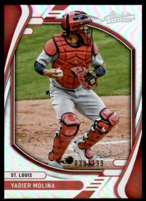 2022 Panini Absolute Holo Silver Yadier Molina 039/199 St. Louis Cardinals #76 - Image 1 of 2