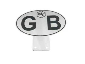 Vintage Car "GB" Great Britain Front Grill Decal Badge (Metal) |Fit For - Picture 1 of 5
