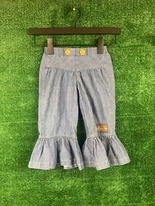 Matilda Jane Paint By Numbers Ruffle Pants Size 2 Blue Denim Look RN 13904 - Picture 1 of 14