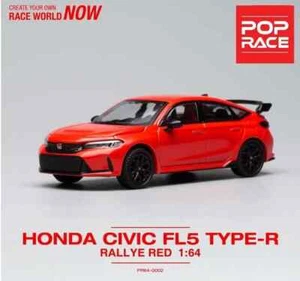 HONDA CIVIC FL5 Type-R 2023 Red - 1/64 - POP RACE Limited - Picture 1 of 9