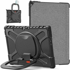 Für Microsoft Surface Pro 8 360 Grad Schwarz Tablet Tasche Etuis Case Hülle Neu - Bild 1 von 7