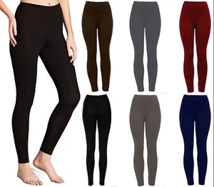 NEW WOMEN LADIES  WINTER THERMAL FLEECE LINING LEGGINGS WARM SIZE 8-18, LEG - Picture 1 of 8