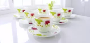12 Pieces Opal Glassware Espresso Set,6 Cups, 6 Saucers, 3 oz - Picture 1 of 12