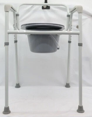 Steel 3-in-1 Commode Portable Toilet B3400-1 by Veterans Medical Supply   TF - Image 1 of 4