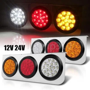 2x 48 LED LED Camión Remolque Parada Girar Luces de Freno Traseras Luz de Inversión Funcionamiento - Imagen 1 de 11