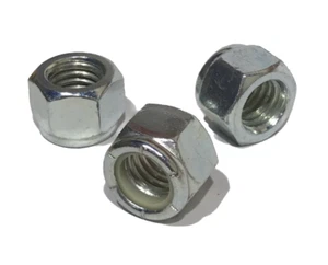Tuercas de bloqueo de nailon 3/8"-16 chapadas en zinc (CANTIDAD 100)* - Imagen 1 de 2