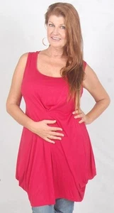 red cami tank top jersey sleeveless waist L XL 1X 2X ONE SIZE zd750 - Picture 1 of 1