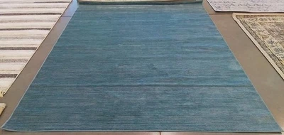 AQUA 8'-0" x 10'-0" Back Stain Rug, Reduced Price 1172784635 VSN606B-8 - Image 1 of 4