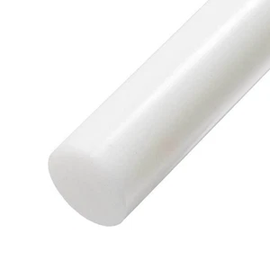1.250 (1-1/4 inch) x 12 inches, PTFE Teflon Plastic Round Rod, White - Picture 1 of 1