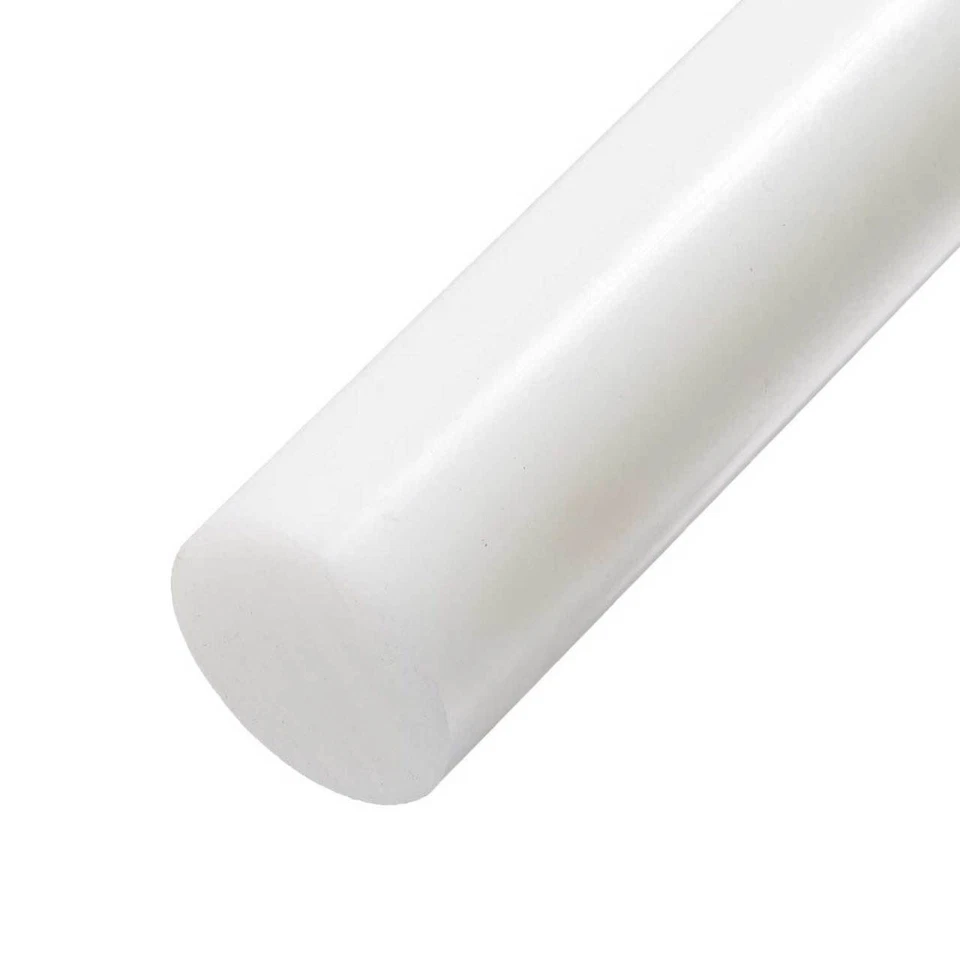 Varilla redonda de plástico de teflón PTFE 1,250 (1-1/4 pulgadas) x 12 pulgadas, blanca Foto 1 de 1