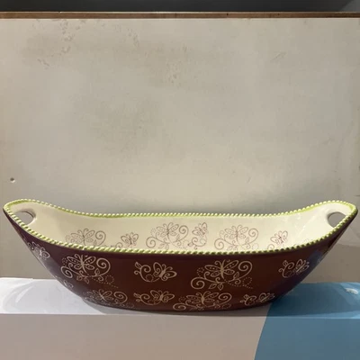 Temptations by Tara Encaje floral morado, centro de mesa ovalado Foto 1 de 4