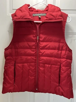Kenneth Cole Reaction Red Puffer Vest Down Feather Fill – Women’s XL - Image 1 of 4