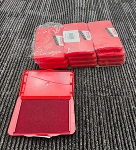 (QTY 12) Carter's 21071 Felt Stamp Pad, 4 1/4 x 2 3/4, Red Style Pre-Inked - Picture 1 of 9