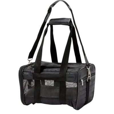 Sherpa Original Deluxe Viaje Mascota Transportador Aprobado por Aerolínea Pequeño NEGRO ~8lbs Mascota Foto 1 de 4
