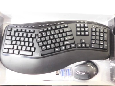 Adesso WKB-1500GB Wireless Ergonomic Keyboard And Mouse Open Box Display - Image 1 of 4